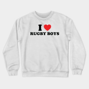 I Love Rugby Boys Crewneck Sweatshirt